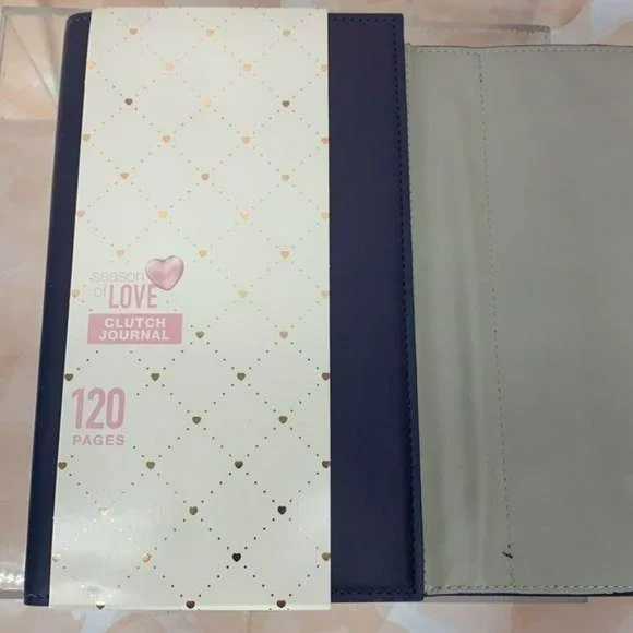 Season Of Love Blue Clutch Journal 120 Pages date book notebook - Picture 2 of 6